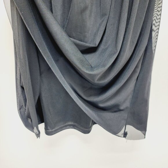 BB Dakota mini dress Black Mesh Ruched Size S Nylon/Spandex & Polyester - Picture 8 of 11